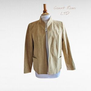 Count Romi LTD Ulstrasuede open leather lightweight jacket    Sz 10